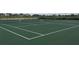 Green tennis court with well-marked lines and a net at 14841 Porter Rd, Winter Garden, FL 34787