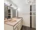 Modern bathroom featuring dual sinks, a long vanity, and a glass enclosed shower at 1802 Concert Rd, Deltona, FL 32738