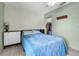 Bedroom with green accent wall and a closet at 3205 Clewiston St, Deltona, FL 32738