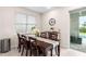 Bright dining area features a large window and sliding glass door leading to the pool area at 416 Southfield St, Kissimmee, FL 34747