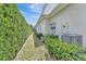 A narrow side yard features lush greenery and access gate at 441 N Capen Ave, Winter Park, FL 32789