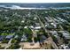 Aerial view highlighting the property's location and neighborhood setting near the water at 505 S Cooper St, New Smyrna Beach, FL 32169