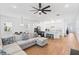 Open-concept living area, seamlessly blends the kitchen, dining, and living room at 779 Firerock Ln, Debary, FL 32713