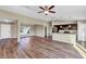Open-concept kitchen with an island, stainless steel appliances, and modern finishes at 16771 Sw 21St Terrace Rd, Ocala, FL 34473