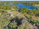 Beautiful aerial view of the neighborhood near a lake, surrounded by lush trees at 216 Shady Oaks Cir, Lake Mary, FL 32746
