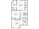 Layout of the second floor highlighting four bedrooms with closets, and two bathrooms at 2400 Reading Trl, Kissimmee, FL 34746