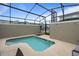 Relaxing screened pool with lounge chairs offers a private outdoor retreat at 2400 Reading Trl, Kissimmee, FL 34746