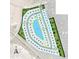 Aerial view of a new home community, showcasing lot layout, pond, and surrounding green spaces at 2963 Arranmore Dr, Ormond Beach, FL 32174