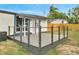 View of a large new wooden deck with railings overlooking the backyard at 358 Prevo Dr, Apopka, FL 32712