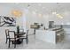 Contemporary kitchen showcasing a large island, modern appliances, and stylish pendant lighting at 8125 Via Rosa, Orlando, FL 32836