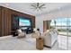 Comfortable living room featuring stylish furnishings and sliding glass doors to the outdoor area at 8125 Via Rosa, Orlando, FL 32836