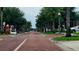 View of a street with brick pavers and mature trees at 900 S Maple Ave, Sanford, FL 32771