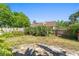 Spacious backyard with lush green vegetation, bordered by a wooden fence for privacy at 1450 Harbour Dr, Longwood, FL 32750