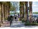 Charming palm-lined sidewalk perfect for leisurely strolls in a vibrant community with convenient parking at 1630 Common Way Rd # 303, Orlando, FL 32814
