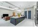 Open-concept kitchen with an island, seamlessly connecting to the living area for modern living at 18026 Reynolds Pkwy, Orlando, FL 32833