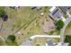Overhead aerial view of a home showcasing the expansive fenced in backyard at 241 Churchill Ct, Kissimmee, FL 34758