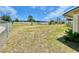 Expansive backyard with healthy grass, enclosed by a chain-link fence, offering space for outdoor activities at 241 Churchill Ct, Kissimmee, FL 34758