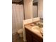 Cozy bathroom with vanity, mirror, and shower with curtain at 4126 Hedge Maple Pl, Winter Springs, FL 32708