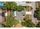 Aerial view of home with fenced-in pool area in an established neighborhood with lots of trees at 4371 Vestawood Ct, Sanford, FL 32773