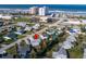 Aerial view of the property, showcasing its location near the beach, local amenities, and nearby businesses at 8 Palm Dr, Ormond Beach, FL 32176