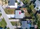 Overhead shot showing proximity of the home to neighboring homes and the general layout at 8 Palm Dr, Ormond Beach, FL 32176