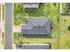 Overhead shot of a house, displaying its roof, lawn, driveway, and surrounding neighborhood at 9132 Sw 57Th Ter, Ocala, FL 34476