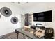 Office with a glass desk, decor, and media setup at 9132 Sw 57Th Ter, Ocala, FL 34476
