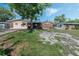Charming single story home with brick and light stucco exterior, plus mature landscaping at 1136 Lakewood Park Dr, Daytona Beach, FL 32117