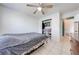 Bright bedroom with closet and ceiling fan for optimal comfort at 194 Larkspur Ct, Kissimmee, FL 34743