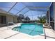 Screened in pool area with mature landscaping and ample room for seating at 212 Terranova Blvd, Winter Haven, FL 33884