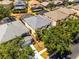 Aerial shot of a two-story home with landscaped yard in a residential area at 2712 Lido Key Dr, Kissimmee, FL 34747