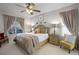 Cozy bedroom with a bed, neutral decor, window light, and a ceiling fan at 2712 Lido Key Dr, Kissimmee, FL 34747