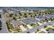 A Primary-planned community with neatly arranged homes that feature verdant lawns, solar panels, and manicured trees along the streets at 308 Buchannan Dr, Davenport, FL 33837