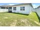 View of the backyard and white privacy fence at 308 Buchannan Dr, Davenport, FL 33837