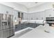 Modern kitchen featuring stainless steel appliances, sleek cabinetry, and a spacious countertop at 5531 Dallas Blvd, Orlando, FL 32833