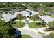 Aerial view of the Legacy of Leesburg community center and clock tower at 5799 Linen Bluff Pl, Leesburg, FL 34748