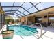 Inviting screened-in pool area, complete with outdoor furniture and a view of the lanai at 5799 Linen Bluff Pl, Leesburg, FL 34748