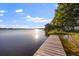 Enjoy the serene view of the lake from the dock with the sun glistening on the water at 640 Killarney Bay Ct # 4, Winter Park, FL 32789