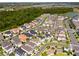 Aerial view of the neighborhood showcasing many homes and the community's layout at 7409 Inlet Pt, Celebration, FL 34747