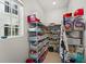 Walk-in pantry with floor-to-ceiling shelves, providing ample storage space and organization at 7409 Inlet Pt, Celebration, FL 34747