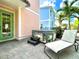 Backyard with a 'Margaritaville' hot tub and lounge chair at 8001 Sand Bar Dr, Kissimmee, FL 34747
