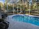 Inviting screened-in pool featuring a refreshing, sparkling pool and surrounding patio at 19430 Sw 100Th Loop, Dunnellon, FL 34432