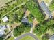 Aerial view of a property surrounded by lush greenery, showcasing its serene setting at 2810 Windsong Ln, St Cloud, FL 34772