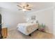 Inviting bedroom with a cozy bed, a side table with a lamp, and calming décor at 35 Misners Trl, Ormond Beach, FL 32174
