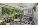 Spacious screened-in lanai with a view of lush greenery, offering a serene outdoor living space at 35 Misners Trl, Ormond Beach, FL 32174