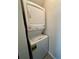 Stackable washer and dryer set in a utility closet at 4244 Sun Village Ct # 160, New Smyrna Beach, FL 32169