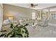 Bright living room with marble floors and comfortable seating at 4574 Ficus Tree Rd, Kissimmee, FL 34758