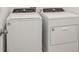 Laundry Area boasts a modern white washer and dryer set for convenient chores at 4728 Jasmine Cir, Leesburg, FL 34748