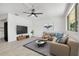 Bright living room with modern decor, stylish furniture, and plenty of natural light at 6426 Sw 60 Ave, Ocala, FL 34474