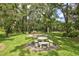 A serene picnic area surrounded by trees, offering a peaceful spot for outdoor enjoyment at 71 Lazy Eight Dr, Port Orange, FL 32128